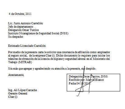 ejemplos de cartas de peticion